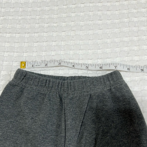 Little Girls Gray Bow Floral Lace Trim Leggings/Pants - Picture 6 of 8